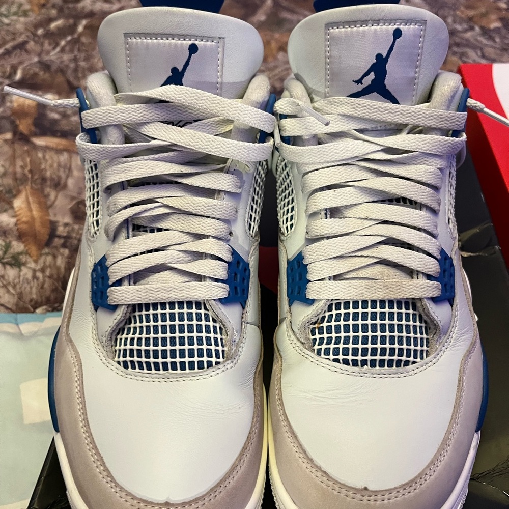 Jordan Sneakers in White, Blue, and Gray